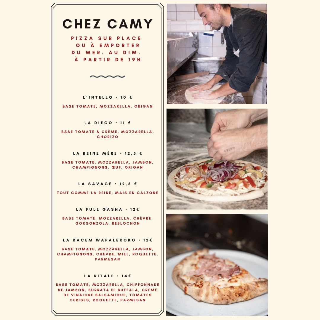 Les pizzas de Chez Camy à Carresse-Cassaber